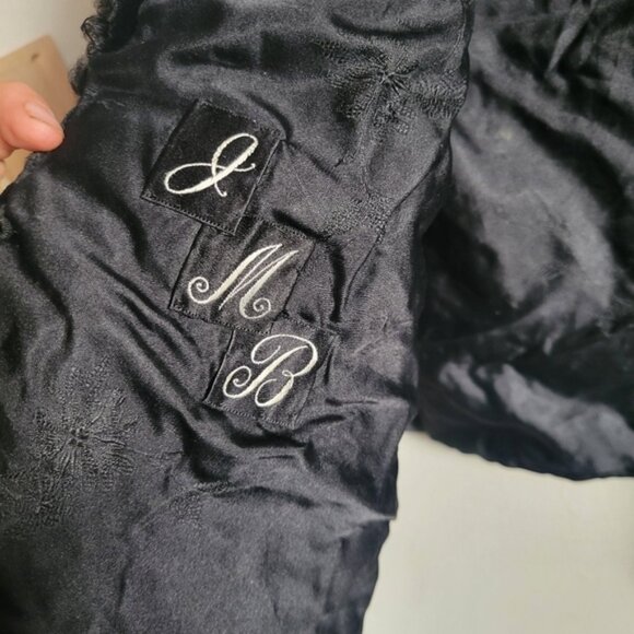 Vintage Bensky Furs Curly Wool Cape Pockets Black One Size - Picture 9 of 9